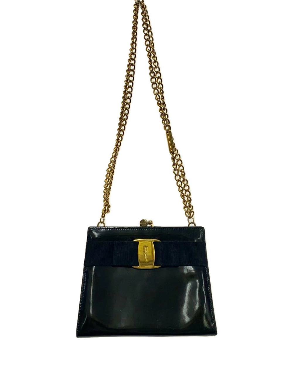 Salvatore Ferragamo Shoulder Bag Leather Black